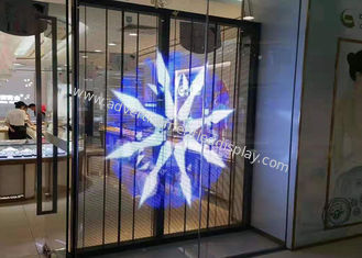 60 transparente Rgb Glasfenster LED-Anzeige 1200cd für errichtende Wand