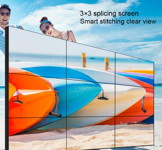 55 Zoll TAT die schmale Einfassung, die Videowand 3x3 Lcd für die Werbung der Anzeige mit Videowand-Prüfer verstärkt